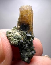 17 CT. Full Terminated Rare Mangano Clinozoisite Crystals On Matrix - AFG picture