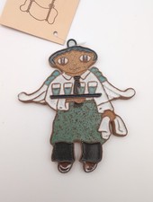 Vintage St. Andrews Abbey Ceramic Waiter Angel Ornament Valyerno CA 3.5