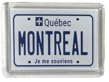 Montreal Quebec Canada License Plate Acrylic Small Fridge Magnet 2.35