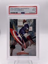 2007 Fleer Marvel Masterpieces Captain America Base #16 PSA 9 Fresh Grade picture