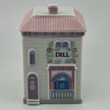 Vintage 1989 Lenox Spice Village DILL Spice Jar Fine Porcelain Miniature House picture