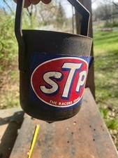 Vintage STP Oil Treatment Oil Can Man Cave [The Racers Edge] Promotional Radio.  picture