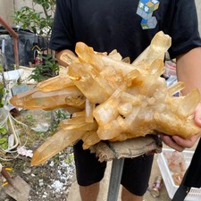 51.9lb Natural Clear white Quartz Crystal Cluster Rough Specimen healing picture