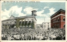 Lansing Michigan MI REO Motor Co. Employees c1910 Vintage Postcard picture