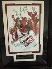 2008 Red High School Musical 3 Framed Poster with full cast Autographs  picture