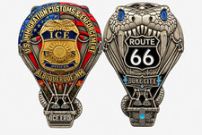 ICE ERO Albuquerque NM Route 66 Duke City 3” Challenge Coin picture