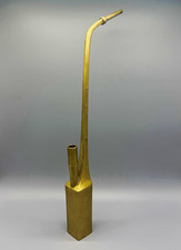 Antique Chinese Brass Water Tobacco Pipe – 14” – Removable Bowl – with Marking picture
