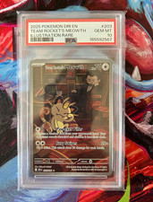 Pokémon TCG PSA 10 Team Rocket's Meowth 203/182 Destined Rivals IR Holo picture