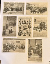 Pantheon de Le Guerre French postcards. 1920s. Lot of 8 picture