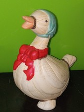 Rare Vintage Ceramic Mother Goose Flambro Figurine Farmhouse Rustic Country picture