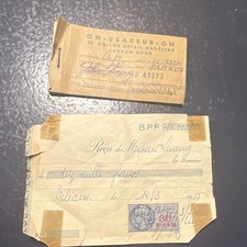 Vintage 1954 USAREUR Army Gasoline Coupon Book Unused Coupons Scrip & 1955 Recei picture