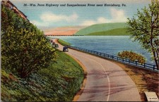 Wm Penn Highway Susquehanna Near Harrisburg PA Vintage Postcard 5P19-17 picture