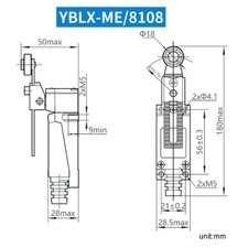 Limiter Travel Switches Micro Self-Resetting Stroke Switch, CHNT YBLX-ME8108, C picture