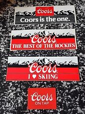 Vintage 1980's Adolph Coors Beer lot of 4 Stickers NOS Breweriana RARE Collect picture