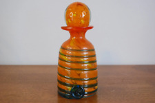 Vintage Orange Mdina Glass Perfume Bottle / Scent Bottle picture