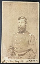 Civil War Ink Signed CDV of Lieutenant Colonel George Sangster 47th New York Inf picture