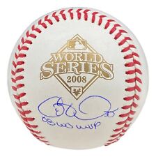 Cole Hamels Phillies Signed 2008 World Series Baseball 08 WS MVP Inscr BAS ITP picture