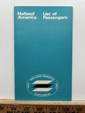 1973 Holland America Cruise Passenger List Rotterdam NY to Ft Lauderdale Vintage picture