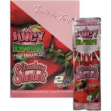 🍓 JUICY JAY STRAWBERRY SHERBET 🔥 25 PACKS 📦 2 COUNT PER PACK 💯 FACTORY SEALE picture