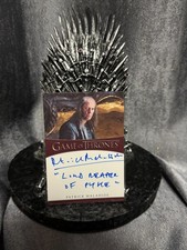 2021 GOT Patrick Malahide Balon Greyjoy Lord Reaper of Pyke Inscription Auto picture