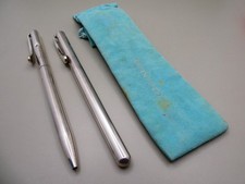 Vtg Tiffany & Co Elsa Peretti Sterling Pen as is / Pencil set/Pouch 46.4g L77 picture