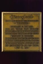 Disneyland Entrance Welcome Plaque Print Poster  picture