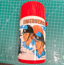 Aladdin Emergency Vintage Plastic Thermos w/ Red Cup Lid, Nurse, Nashville USA picture
