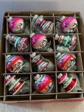 Christmas ornaments Radko Shiny Brite set of 12 glass beehives bells balls 2026 picture