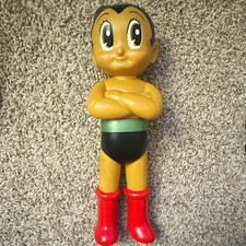 Vintage 1996 Billiken Shokai Astro Boy Mighty Atom 17in Soft Vinyl Sofubi Figure picture