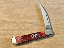 Case XX Silver Script Copperlock Knife 2002 Cranberry Bone 61549L Original Box picture