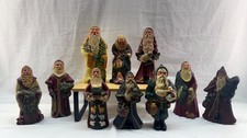 Lot of 10 Vintage 1996 Lenox Country Santas Figurine Set Linda Horn Wall Hanging picture