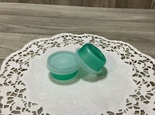 Tupperware smidget set of 2 Green With Sheer Lids new picture