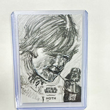 2024 Topps Star Wars Hyperspace Hoth Luke and Vader Sketch by Neil A. Brady picture