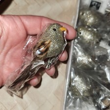 Mini Tree Gold Birds Glitter Clip On Ornaments 12pc Catherine Lillywhite's picture