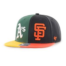47 BATTLE OF THE BAY 1989 WORLD SERIES GIANTS A'S CAPTAIN VTG SNAPBACK HAT CAP picture