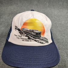 Vinatge Railroad Hat Snapback Pikes Peak Cog Trucker Cap Mesh Back USA Made 80s picture