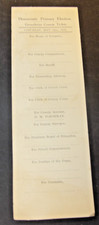 Super Rare 1908 Democratic Primary Ballot Greenbrier Co. West Virginia picture