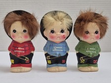 1960s Enesco Capricious Character Figure Lot 3 VTG I Need Affexion Japan Kitsch picture