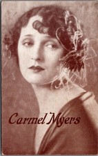 Carmel Myers Silent Film Star Real Photo Postcard Vintage RPPC Actress Portrait picture