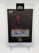 2024 Topps Star Wars Chrome Black Sam Witwer as Maul Orange Auto 25/25 OMEGA picture