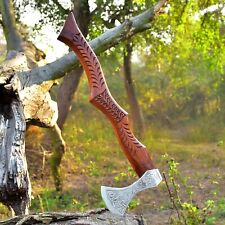 VIKING HAND FORGED 1095 HIGH CARBON STEEL BLADE, TOMAHAWK,HATCHET,COMBAT AXE picture