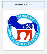 NEW DEMOCRAT LOGO HARRIS 2024 ANTI BIDEN 5 Year Warranty HD weather Proof Vinyl  picture