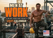 Hot Guys Men at Work Blue Collar Heat Calendar 2027 Wall Monthly Sexy Shirtless picture