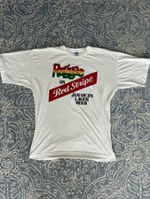 Vintage 80s 90s Red Stripe Beer Reggae On Red Stripe T-Shirt XL Jamaica picture