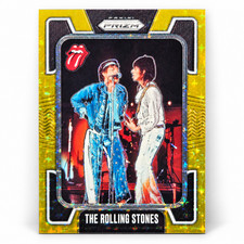 2025 Prizm Rolling Stones #51 Gold Confetti 06/10 Mick Jagger Keith Richards picture