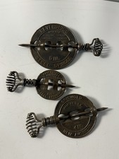 Vintage Griswold Cast Iron Stove Pipe Dampers Lot 3pc 3