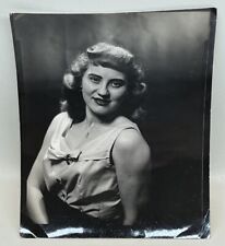 Vtg 1950s Photo Beautiful Woman Betty Bangs Curls Sultry Pose picture