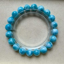 10mm Natural Larimar gem quartz Beaded Bracelet Gemstone Stretch Bracelet picture
