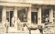 Winsted Connecticut CT Woodford Block Storefront Real Photo c1920s Postcard picture