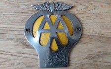Vintage AA Car Badge Automobile Association Grille Emblem Numbered 9C72544  picture